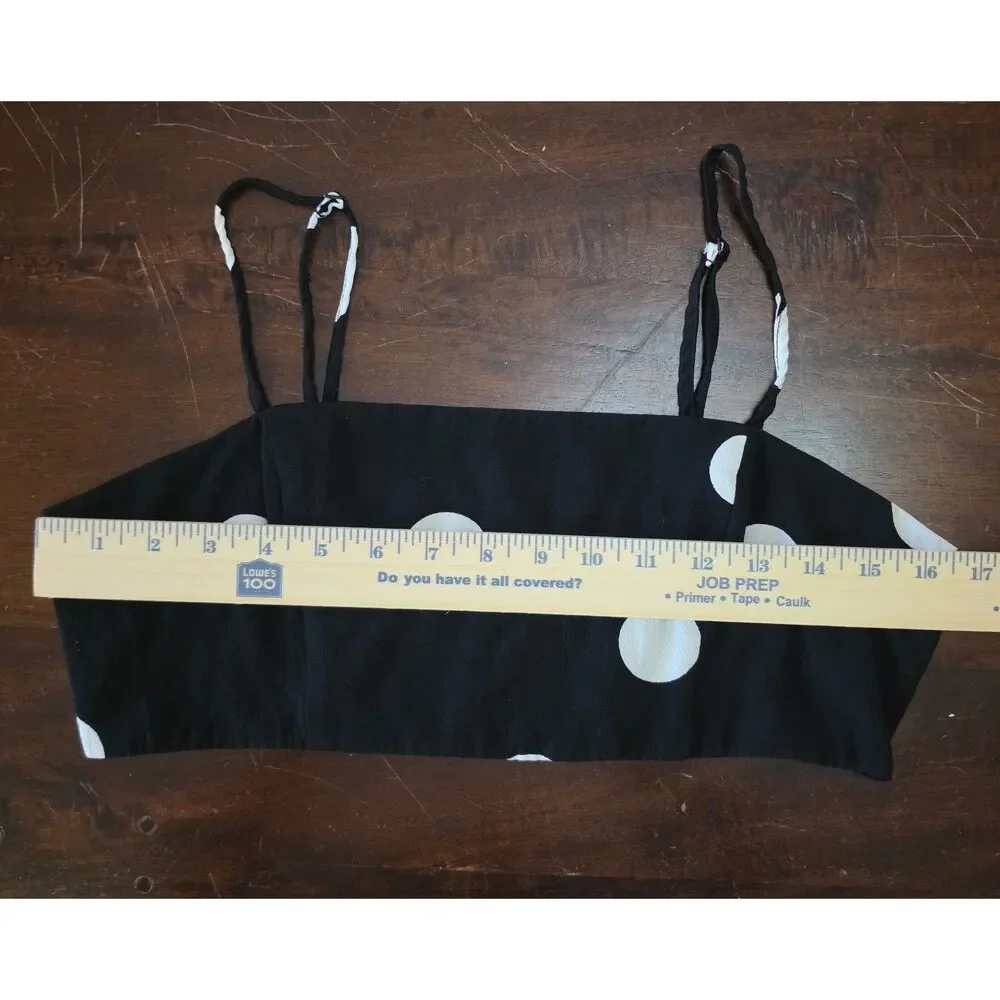 Free People Polka dot bandeau crop top Size 8